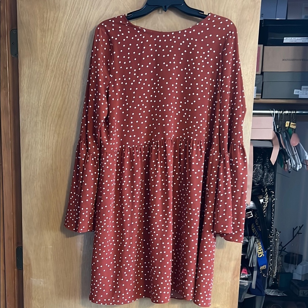 Polka Dot Long Sleeve Dress